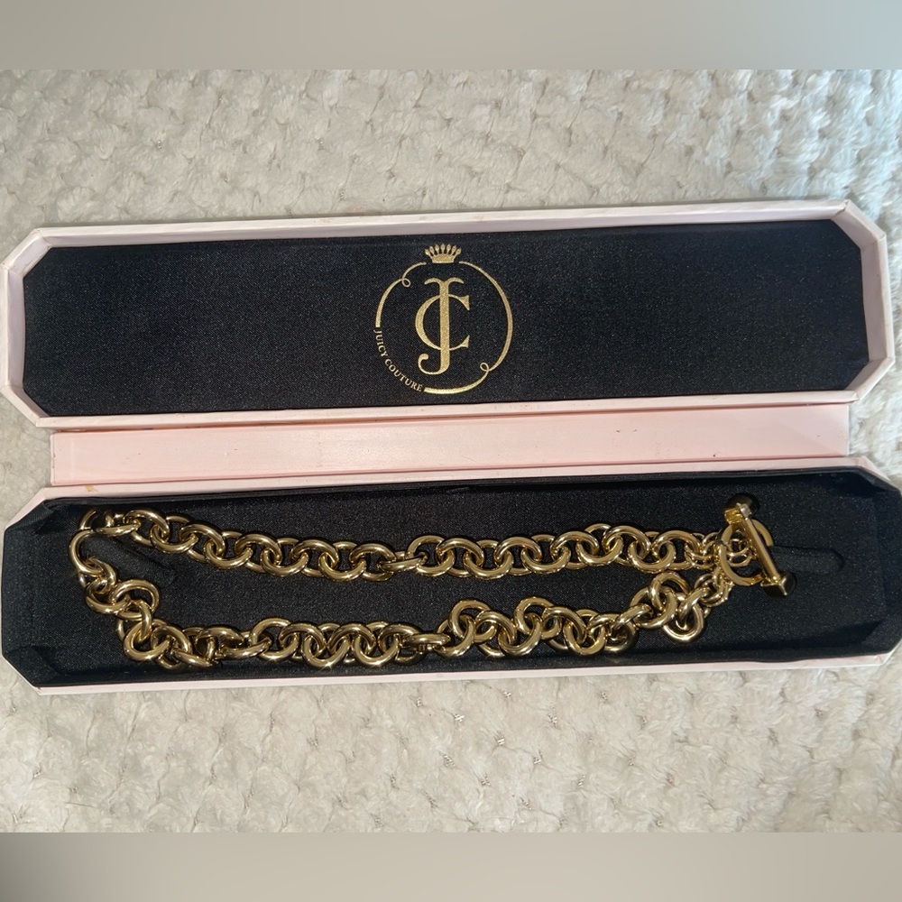 Juicy Couture Gold Thick Chain Necklace